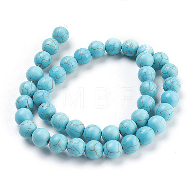 Synthetic Turquoise Beads Strands X-TURQ-S192-10mm-2-1