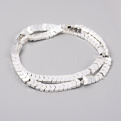 Electroplated Non-magnetic Synthetic Hematite Beads Strands G-F682-04B-S-1