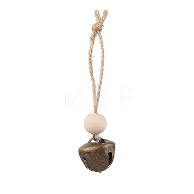 3Pcs 3 Colors Iron Bell Pendant Decoration HJEW-JM02228-1