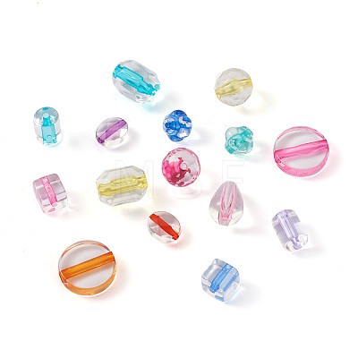 Yilisi 400Pcs 8 Style Transparent Acrylic Beads TACR-YS0001-07-1