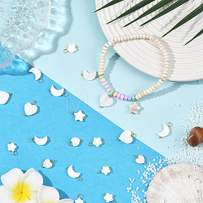 50Pcs Natural Freshwater Shell Pendants FIND-SC0020-74-1