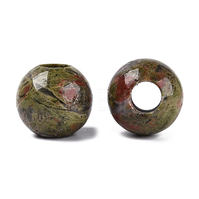 Natural Unakite Beads G-Q608-05E-1