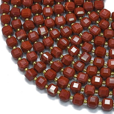 Natural Red Jasper Beads Strands G-K389-A13-01-1