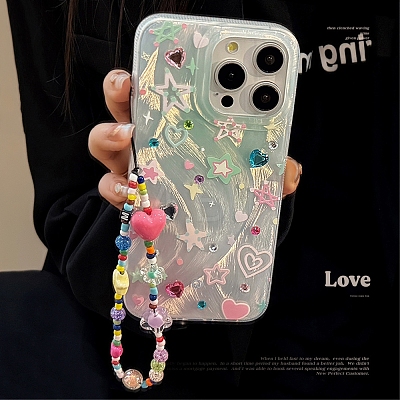 Silver Down Dopamine Stars TPU Plastic Mobile Phone Cover PW-WG00A56-09-1