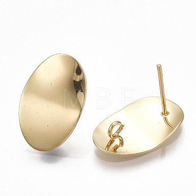 Brass Stud Earring Findings KK-S348-351-1