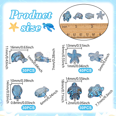 130Pcs 4 Styles Electroplate Glass Beads EGLA-NB0001-31-1