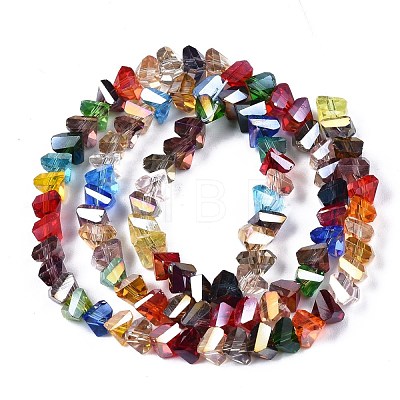 Electroplate Glass Beads Strands EGLA-N002-06L-1