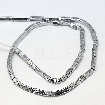 Electroplate Non-magnetic Synthetic Hematite Beads Strands G-J174-3x3mm-M-1