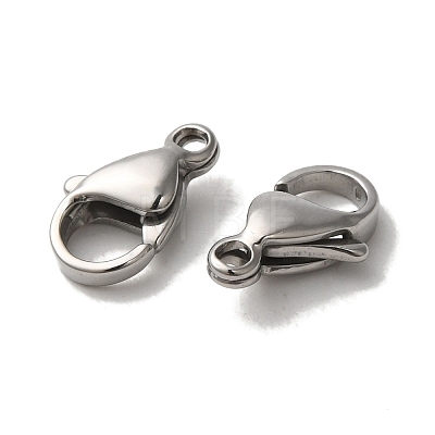 304 Stainless Steel Lobster Claw Clasps STAS-R050-11x7mm-1