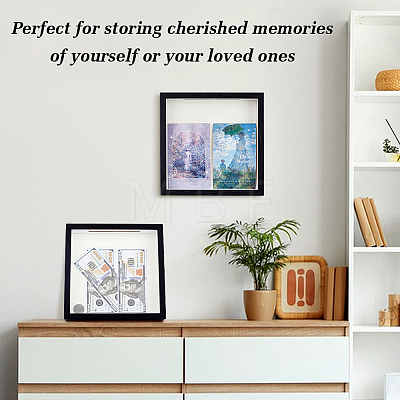 4Pcs Plywood Money Box Photo Frames ODIS-WA0001-16C-1