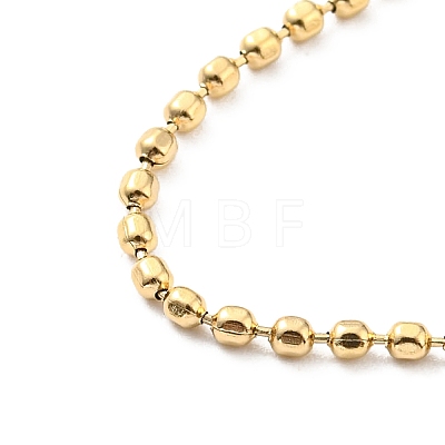 304 Stainless Steel Ball Chain Necklace for Women NJEW-A008-03G-1