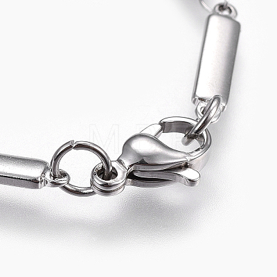 304 Stainless Steel Link Chain Bracelets X-BJEW-P239-04-1