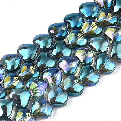 Electroplate Glass Beads Strands EGLA-S188-14-B01-1