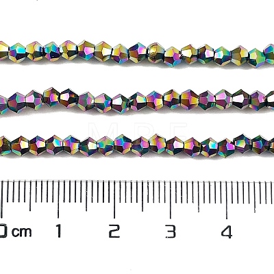 Transparent Electroplate Glass Beads Strands EGLA-A039-T3mm-UA02-1