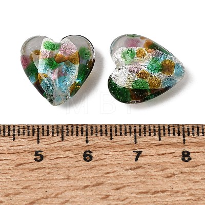 Transparent Handmade Silver Foil Glass Lampwork Beads LA-CBA9CDE-01-1