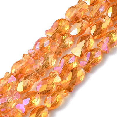 Electroplate Glass Beads Strands EGLA-F157-M-1