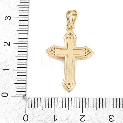 Brass Micro Pave Clear Cubic Zirconia Pendants KK-H273-37A-G-1