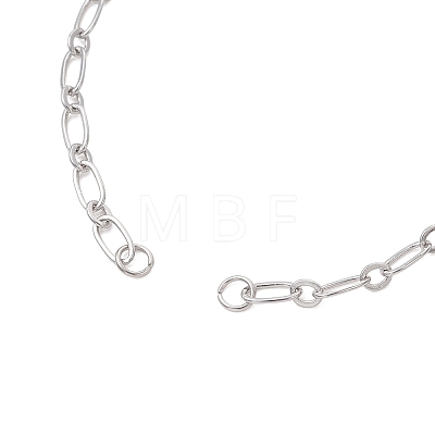 3.5MM Brass Oval Link Chain Bracelets Making AJEW-JB01492-1