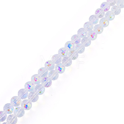 1 Strand Electroplate Transparent Glass Beads Strands EGLA-TADJ0001-15G-1