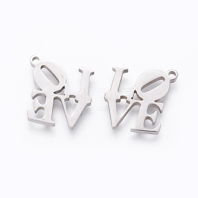 Non-Tarnish 201 Stainless Steel Charms STAS-F231-049P-1