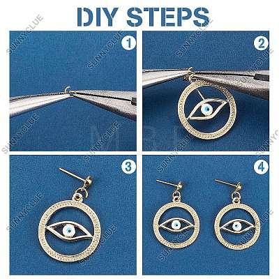 SUNNYCLUE DIY Evil Eye Drop Earring Making Kit DIY-SC0018-37-1