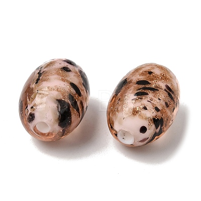 Handmade Gold Sand Lampwork Beads LA-CBAC6A6-01F-1