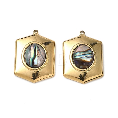 Natural Paua Shell Pendants STAS-G397-19G-02-1