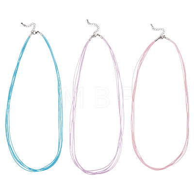 6Pcs 3 Colors 1MM Polyester&Cotton Waxed Cord 5-Strand Necklace Making MAK-TA0001-36A-1