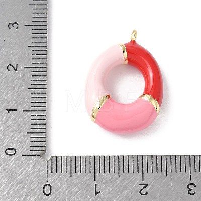 Brass Enamel Pendants KK-E093-03G-O-01-1