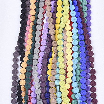 Spray Painted Non-magnetic Synthetic Hematite Beads Strands G-T124-33B-1