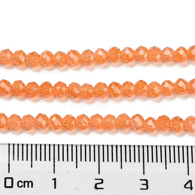 Baking Painted Transparent Glass Beads Strands DGLA-A034-J3mm-B03-1