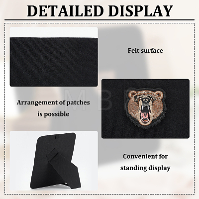 Rectangle Polyester Pin Collection Display ODIS-WH0086-119-1