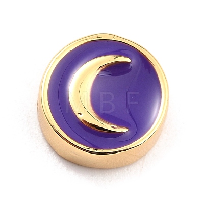Brass Enamel Beads KK-D068-01G-06-RS-1