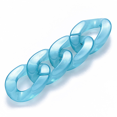 Imitation Jelly Acrylic Linking Rings OACR-S036-001B-E01-1