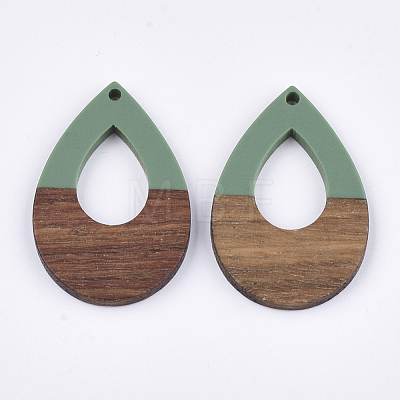 Resin & Walnut Wood Pendants RESI-S358-94C-1