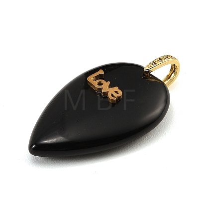 Natural Obsidian Pendants G-G470-03G-01-1