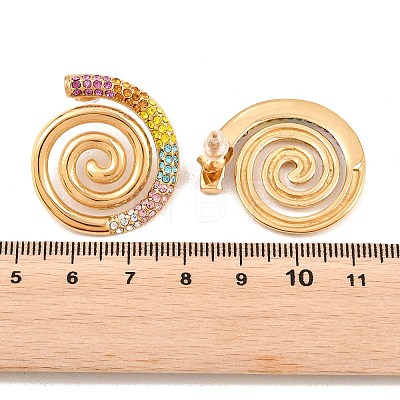 Vortex Spiral 304 Stainless Steel Stud Earrings for Women EJEW-F406-02B-G02-1