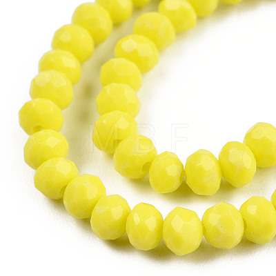 Opaque Solid Color Glass Beads Strands EGLA-A034-P8mm-D26-1