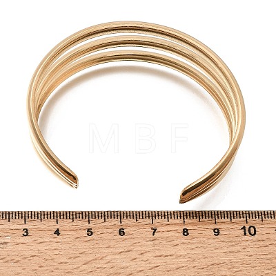 Boho 304 Stainless Steel 3-Line Cuff Bangles SA-CBA1E89-01A-G-1