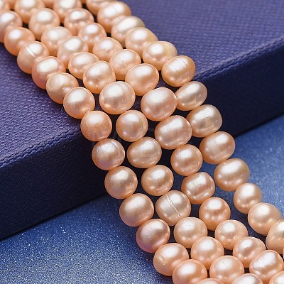 Natural Cultured Freshwater Pearl Beads Strands PEAR-P060-07-01-1