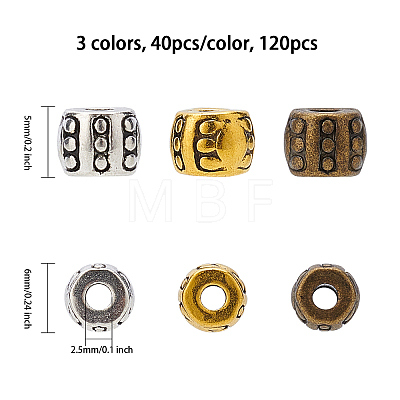 Tibetan Style Alloy Spacer Beads PALLOY-FH0001-43-RS-1