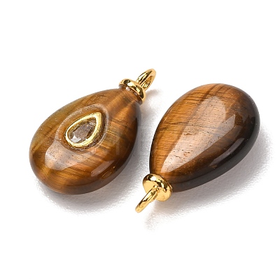 Natural Tiger Eye Pendants GG-CBAA798-01G-07-1