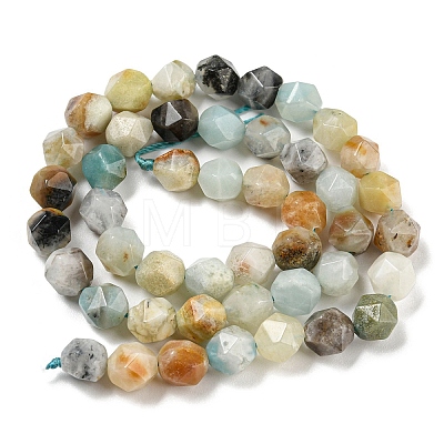Natural Flower Amazonite Beads Strands G-C085-A01-01-1