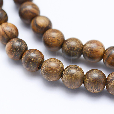 Natural African Padauk Wood Beads Strands WOOD-P011-02-4mm-1