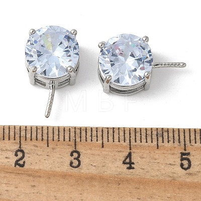 Brass Micro Pave Cubic Zirconia Pendants Bails KK-D324-01P-1