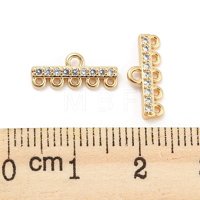 Brass Micro Cubic Zirconia Chandelier Components Links KK-Q789-47G-1