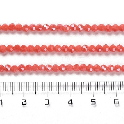 Electroplate Opaque Glass Beads Strands EGLA-A035-P3mm-A34-1