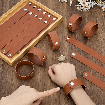 20Pcs PU Leather Wide Band Cord Bracelet BJEW-PH0004-74-1