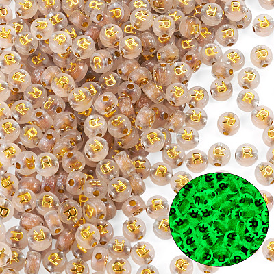 50G Luminous Transparent Acrylic Beads OACR-TAD0001-01R-1