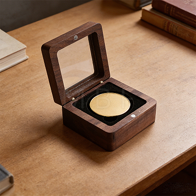 Wooden Badge Packing Magnetic Boxes CON-WH20006-017A-1